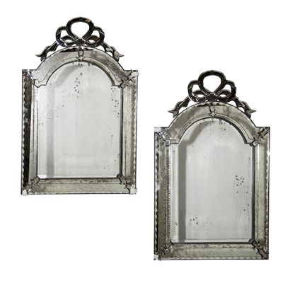 Lot 158 - Pair of Venetian Style Mirror Framed Mirrors...