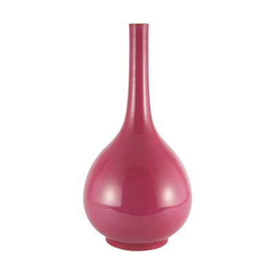Lot 379 - Chinese Ruby Glazed Porcelain Bottle Vase...