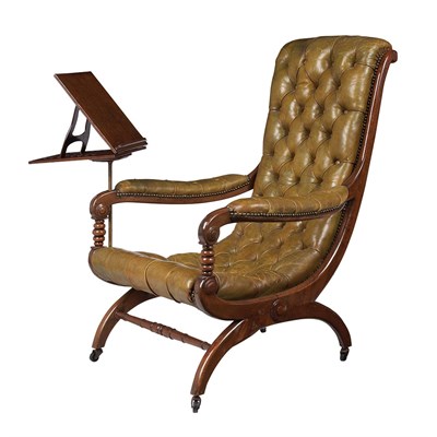 Lot 525 - Victorian Mahogany Reading Chair Mid 19th...