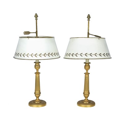 Lot 1116 - Pair of Louis XVI Style Gilt-Metal Two-Light...