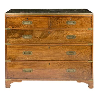 Lot 213 - Georgian Style Mahogany Campaign Chest of...