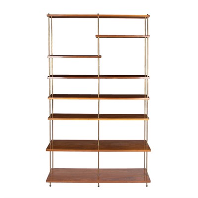 Lot 104 - 20th Century Design Etagere Brass and walnut...
