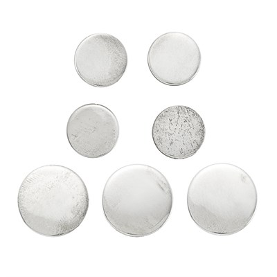 Lot 616 - Seven Sterling Silver Blazer Buttons, Cartier