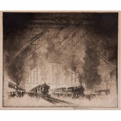 Lot 472 - Joseph Pennell (1860-1926) THE TRAINS THAT...