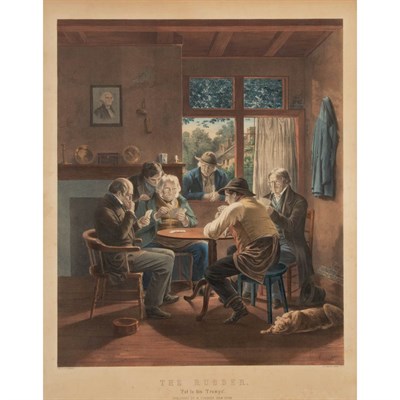 Lot 62 - N. Currier, publisher THE RUBBER (G. 5686; P....