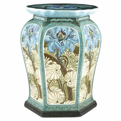 Lot 432 - Mintons Secessionist Majolica Garden Seat Late...