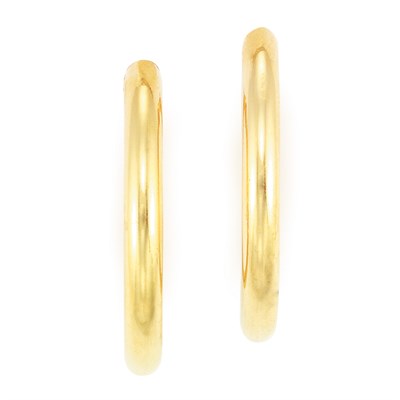 Lot 50 - Pair of Gold Hoop Earclips