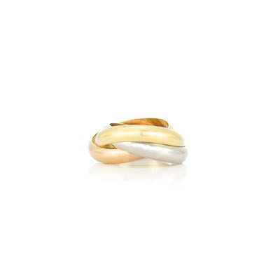 Lot 792 - Tricolor Gold Rolling Band Ring, Cartier