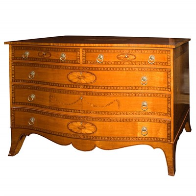Lot 326 - George III Style Inlaid Satinwood Chest of...