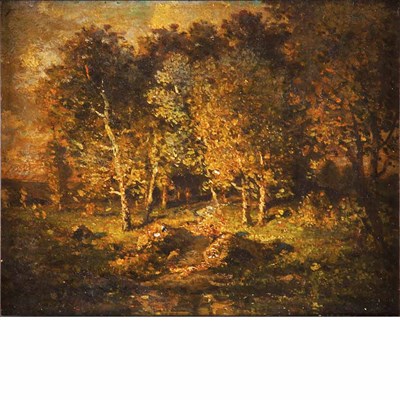 Lot 13 - Theodore Rousseau French, 1812-1867 Study of...