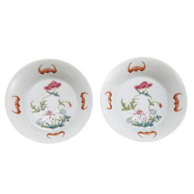 Lot 120 - Pair of Chinese Famille Rose Enamel Porcelain...