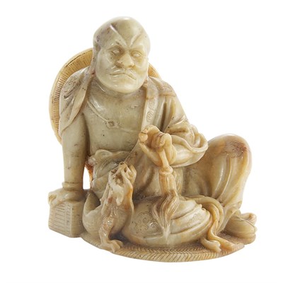 Lot 203 - Chinese Soapstone Immortal 19th Century The...