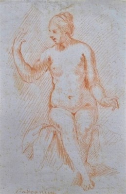 Lot 8 - Italian School 17th Century Seated Nude...