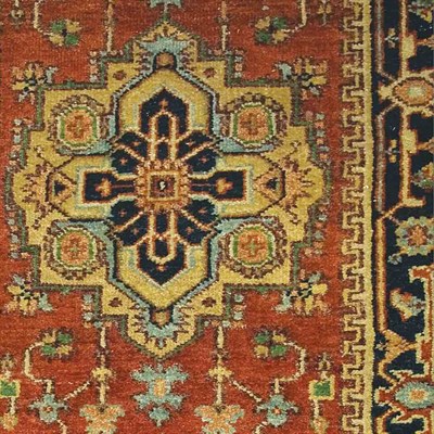 Lot 584 - Indo-Heriz Runner Approximately 9 feet 9...