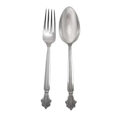 Lot 1174 - Assembled Georg Jensen Silver Flatware Service...