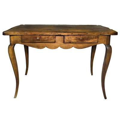 Lot 497 - Provincial Louis XV Style Walnut Writing Table...