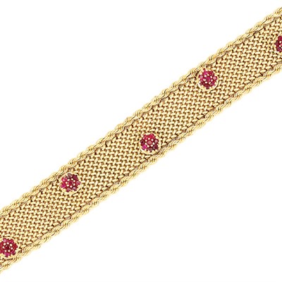 Lot 259 - Gold and Ruby Bracelet