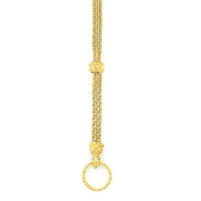 Lot 548 - Antique Gold Triple Strand Watch Fob