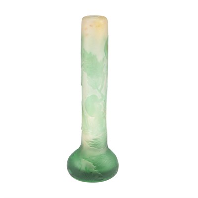 Lot 1306 - Galle Acid Etched Cameo Glass Bud Vase Circa...