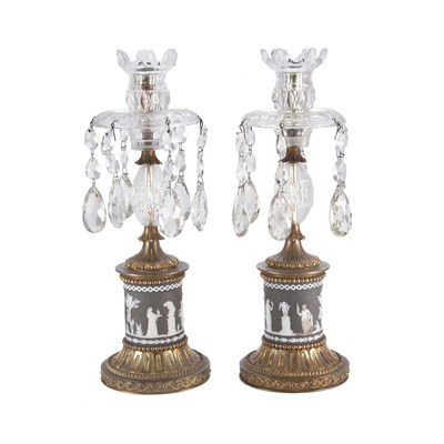 Lot 1397 - Companion Pair of Wedgwood Gilt-Bronze Mounted...