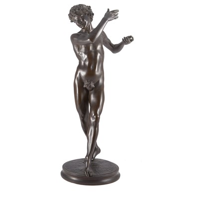 Lot 1130 - Italian Bronze Figure of a Male Nude Dancer...