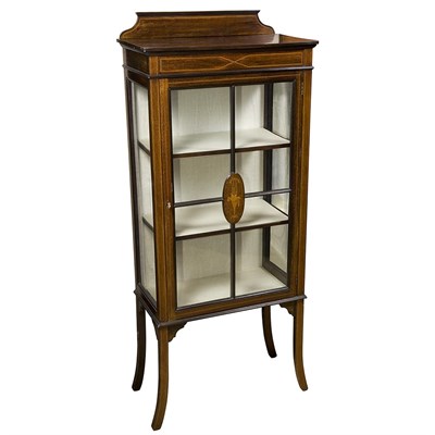 Lot 394 - Edwardian Inlaid Mahogany Vitrine Height 54...