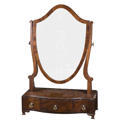 Lot 323 - George III Mahogany Shaving Mirror Height 25...