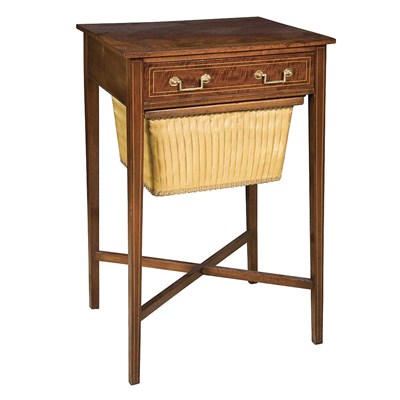 Lot 499 - George III Style Mahogany Sewing Table Height...