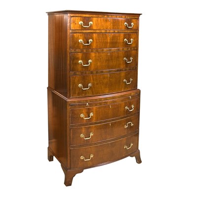 Lot 452 - George III Style Mahogany Chest on Chest...