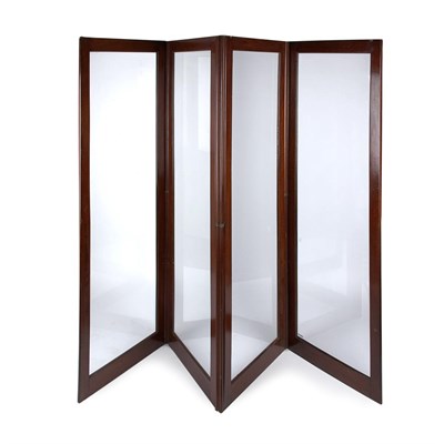 Lot 509 - Regency Mahogany Four-Panel Screen 19th...