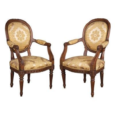 Lot 213 - Pair of Italian Neoclassical Fruitwood...