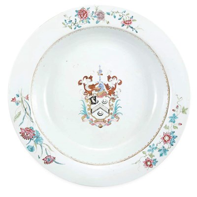 Lot 426 - Chinese Export Porcelain Armorial Basin Circa...