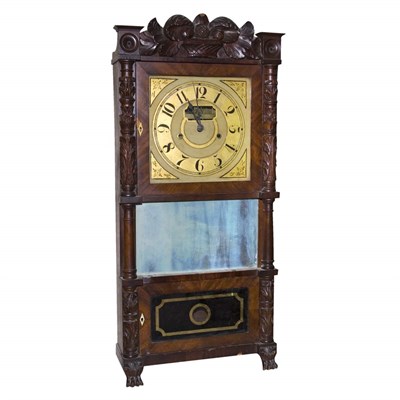 Lot 174 - Classical Style Mahogany Clock Height 36 inches.