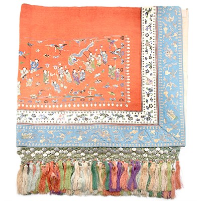 Lot 125 - Chinese Silk Banner 19th Century Of horizontal...