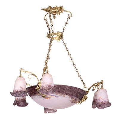 Lot 1297 - Degue Transitional Art Nouveau/Art Deco Glass...