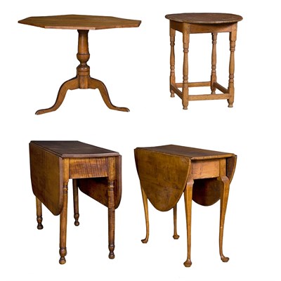 Lot 122 - Group of American Tables 19th Century and...