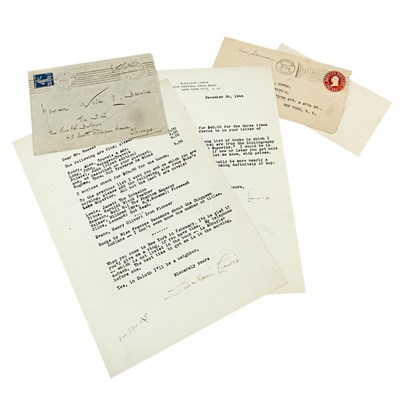 Lot 80 - [LITERARY AUTOGRAPHS] Group of four letters...