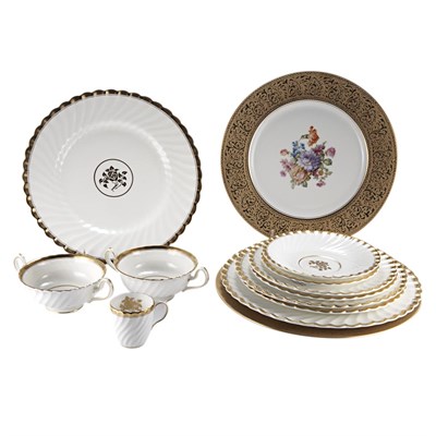 Lot 202 - Mintons Gilt Decorated Porcelain Partial...
