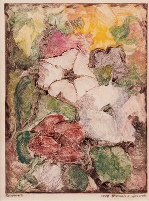 Lot 434 - Blanche Lazzell PETUNIAS Color monotype, 1948,...