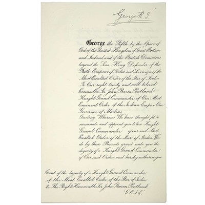 Lot 84 - [ROYAL AUTOGRAPHS] Group of papers relating to...