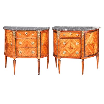Lot 144 - Pair of Louis XVI Style Gilt-Bronze Mounted...
