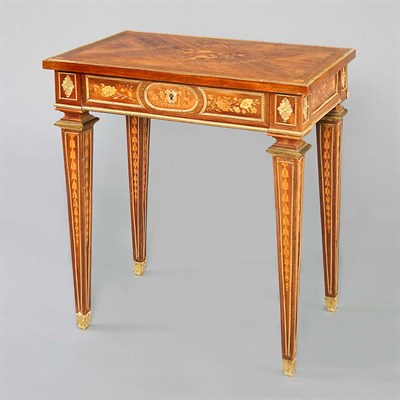 Lot 137 - Louis XVI Style Gilt-Metal Mounted Marquetry...