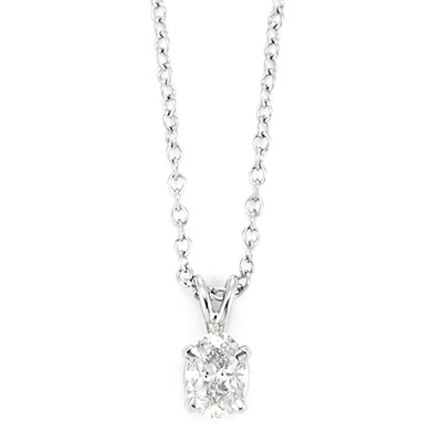 Lot 658 - Platinum and Diamond Pendant with Chain