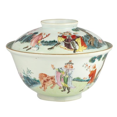 Lot 421 - Chinese Famille Rose Glazed Porcelain Covered...