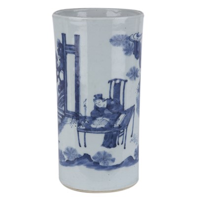 Lot 360 - Chinese Blue and White Glazed Porcelain Vase...