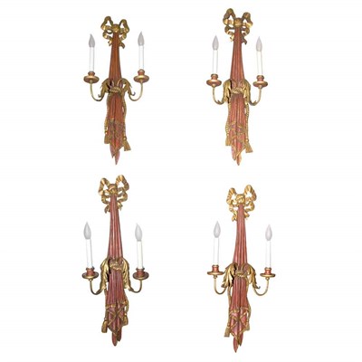 Lot 407 - Set of Four Neoclassical Style Gilt-Metal and...