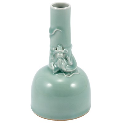 Lot 232 - Chinese Celadon Vase Of mallet form, molded...