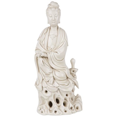 Lot 222 - Chinese Blanc de Chine Seated Guanyin 19th...