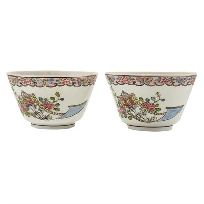 Lot 399 - Pair of Chinese Famille Rose Glazed Porcelain...