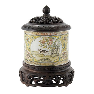 Lot 391 - Chinese Enamel Circular Band Late 18th/19th...